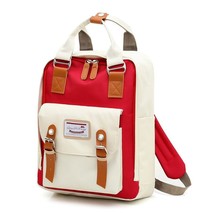 JULYCCINO Women Backpack Hit Color Waterproof School Bags Female Multi Pocket Tr - £23.21 GBP