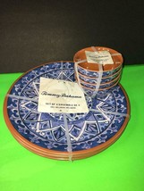 Tommy Bahama Reusable Melamine Dinner Plates Dessert ICE-CREAM Fruits Bowl Set - £39.14 GBP