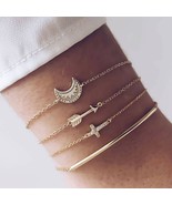 Multi Layer Bracelet &quot;Cross Moon Arrow&quot; - $186.04 MXN