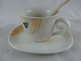 Louis Prince Pottery Espresso demi Cup and Saucer Set with Spoon  - £24.60 GBP