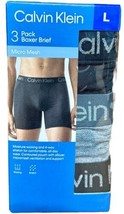 Calvin Klein Men&#39;s Micro Mesh Boxer 4 Way Stretch, 3 Pack Black - $29.21