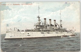 1907 USS Louisiana Postcard U.S. Warship Posted - $7.84