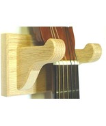 Oak Wooden Guitar Hanger Wall Mountable Display - $464.68 MXN