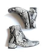 Modern Vice Snake Ankle Boots Booties Black White Block Heel Size EU 35 ... - $70.00