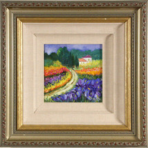 &quot;Wildflower Road&quot; by Heddy Kun Signed Acrylic on Canvas 18 1/2x18 1/2 w/ CoA - £575.52 GBP