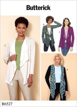 Butterick Sewing Pattern 6527 Cascade-Collar Knit Jacket Misses Size XS-MED - £7.16 GBP