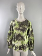 NWT BP. Womens Long Sleeve Pullover Top Green Punch Tie Dye Size L - £9.38 GBP