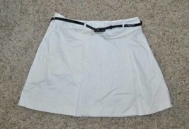 Womens Skirt Apt. 9 White Lined Belted Pleated $44 NEW Petite-size 12 - £14.27 GBP