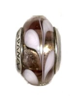 Pandora Pink Swirly Swirl Murano Glass Charm Bead Sterling Silver - $49.00
