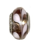 Pandora Pink Swirly Swirl Murano Glass Charm Bead Sterling Silver - $67.22 CAD