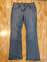 Levi&#39;s Women 515 Jeans Size 12L/C Blue Bootcut Mid Rise Distressed Egypt Made - £21.93 GBP