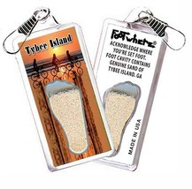 Tybee Island FootWhere® Souvenir Zipper-Pull. Made in USA - £6.27 GBP