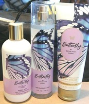 Butterfly Bath &amp; Body Works Body Cream &amp; Fragrance Mist &amp; Bubble Bath - £27.37 GBP