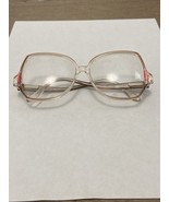 VTG New St Moritz Clear Brown &amp; Red Diva RX Eyeglass Frames Art Deco Sty... - $468.00 MXN
