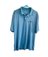 Vtg Cleveland Indians Light Blue Short Sleeve Antigua Golf Polo Shirt L - $28.49