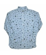 Maison Kitsuné Trigram Print Shirt Light Blue ( 38 ) - £63.85 GBP
