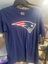 NFL Team Apparel New England Patriots short Sleeve T-Shirt Blue Size m - £23.30 GBP
