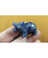 (Y-HIP-570) HIPPO Hippopotamus Blue Gray Sodalite stone Gemstone carving... - €17,15 EUR