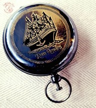 Antique Push Button Compass with Glossy Look Medieval Age Very Beautiful Insc... - £62.17 GBP
