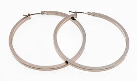 Donna Karan New York DKNY Placcato Argento Orecchini a Cerchio 50 MM - $1,098.77 MXN