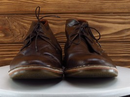 Steve Madden Boots Sz 12 Chukka Medium Brown Round Toe Leather Hestonn Men - $24.97