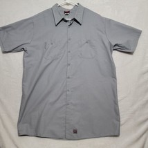 Red Kap Men&#39;s Shirt Size 2XL XXL Gray  2 Pocket Durable Industrial Uniform - £16.61 GBP