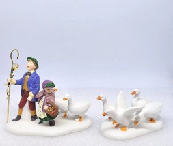 Dept 56 Twelve Days of Dickens&#39; Village VI SIX GEESE A LAYING 58382 Vintage 1999 - £28.30 GBP