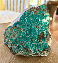 GORGEOUS RARE CHRISTMAS MINE AZ EMERALD GREEN DIOPTASE CRYSTAL SPECIMEN ... - $373.07