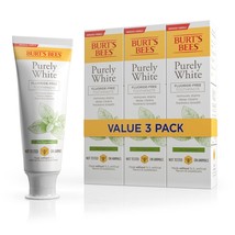 Burt&#39;s Bees Toothpaste, Natural Flavor, Fluoride-Free, Purely White, Zen Pepperm - £27.90 GBP