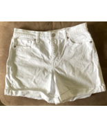 Banana Republic Womens White Denim Cuffed Shorts size 4 - $8.19 CAD