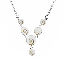 Shiva Eye Shell .925 Sterling Silver Y Necklace - £25.31 GBP