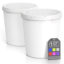 - Premium Ice Cream Container (2 Pack) Perfect Freezer Storage Tubs With... - £26.72 GBP