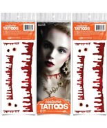 Savvi Halloween Temporary Tattoos - 3D Scar Stitches, Hyper-Realistic, - $12.99