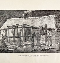 Governor Glass And His Residence Woodcut Art Print 1920s Lost Ships DWS8 - $19.99