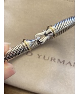 PREVIOUSLY used David Yurman Buckle  5mm Bracelet With 18K Gold  LARGE S... - £195.87 GBP