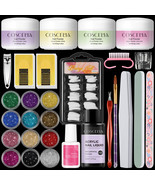 Acrylic Nail Kit Acrylic Powder Glitter Nail Art Manicure Tool Tips Brus... - $48.02 CAD