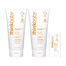 Sunscreen Sunblock Baby Thinkbaby Mineral Lotion Spf 50 Stick Spf 30 Infant 3 Pk - £34.37 GBP