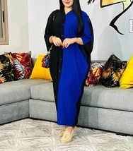 Blue moroccan kaftan for women, bohemian clothing, oriental dress - £62.90 GBP