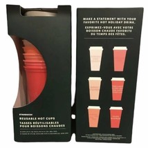 NEW STARBUCKS 2019 Fall Winter Holiday Christmas REUSABLE HOT CUPS  - 6 ... - $23.35