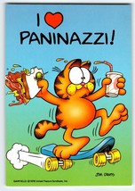 Garfield Italy Postcard I Love Paninazzi Panini Orange Tabby Cat Jim Davis 1978 - £14.20 GBP