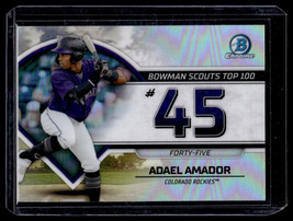 2023 Bowman Scouts’ Top 100 Adael Amador Colorado Rockies #BTP-45 - $4.21