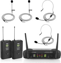 Pyle 2 Channel Wireless Microphone System - Portable Uhf Digital, Pdwm3400,Black - $118.99