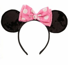 Disney Store Sequence Minnie Mouse Ears Headband - New - £11.94 GBP