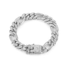 Male Icy Bling Cuban Chain Bracelet for Men Women Hip Hop Jewelry 13MM 8&quot; - $33.75