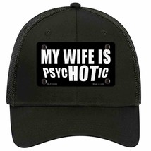 Hot Psychotic Wife Novelty Black Mesh License Plate Hat - £23.31 GBP