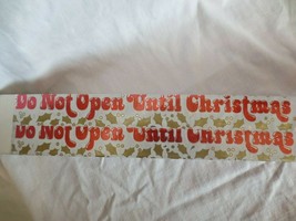 Vtg Do Not Open Until Christmas Wrapping Paper Cutterbox  Foil - £15.66 GBP