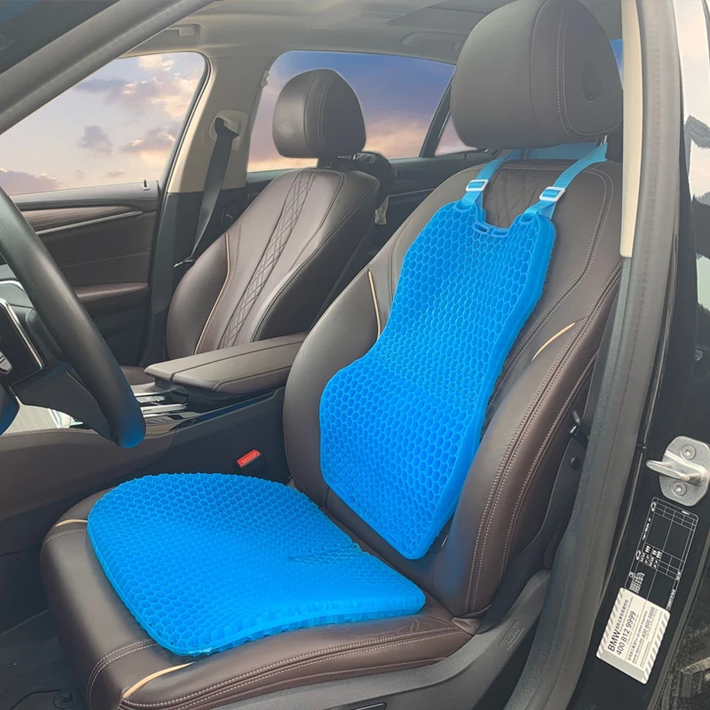 Gel Car Seat Cushion Breathable Honeycomb Design Seat Cushions Tailbone Pain - £16.47 GBP+