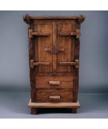 Teak Antique Wood Wardrobe Solid Wood Tall Cupboard Sideboard Furniture ... - $20,265.30 MXN
