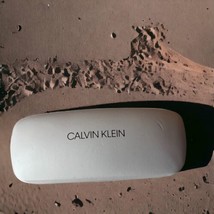 Calvin Klein  White Faux Leather Hard Clam Shell Sunglasses Eyeglasses Case - £3.93 GBP