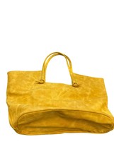 Anthropologie Womens Yellow Mustard Handbag Shoulder Bag 8&quot;x13&quot; SKU 6884 - $30.84